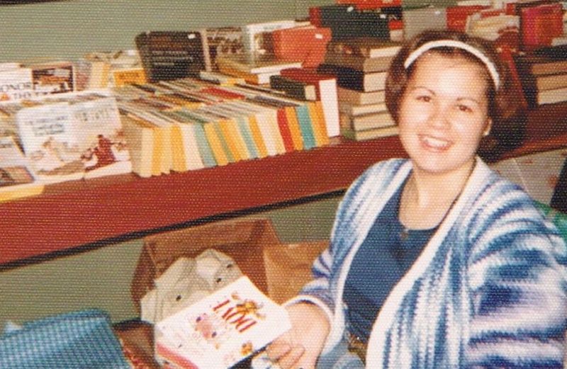Chesapeake Antiques Mysteries author Pam Hanson as a teenager selling antiques