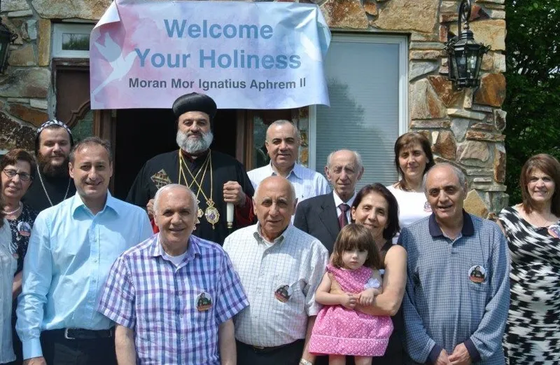 His Holiness Moran Mor Ignatius Aphrem II and Diana Aydin's family