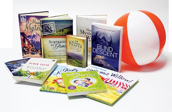 Some Summer Reading titles from Guideposts Books and a beach ball