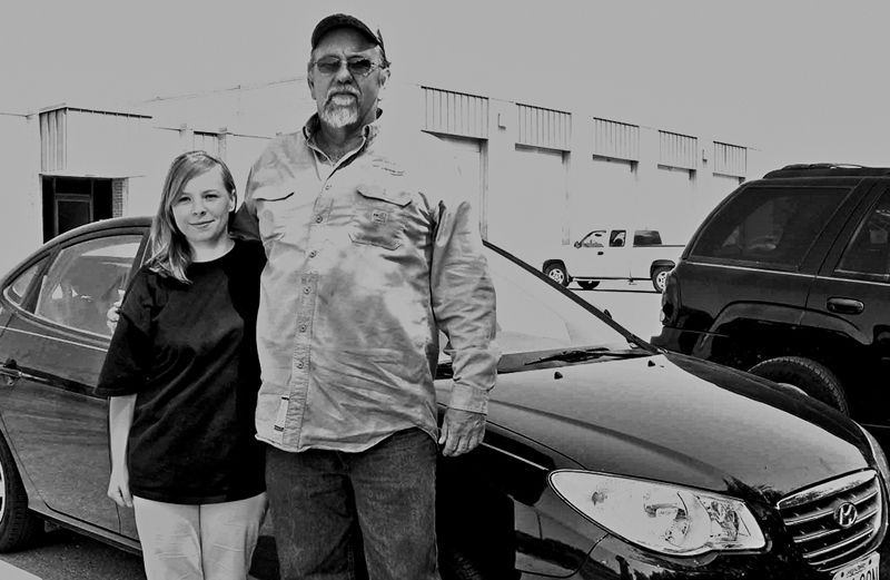 Gary Snelson and the young woman he rescued
