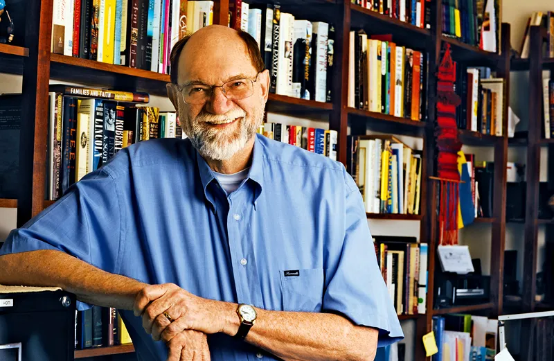 Vern Bengtson in his library