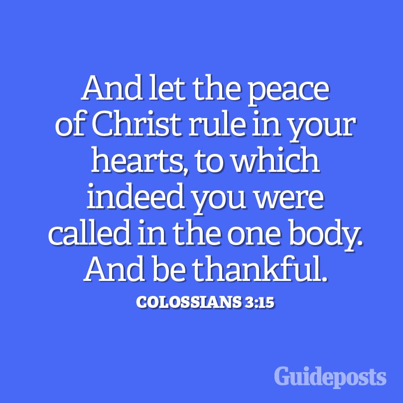 A graphic representation of Colossians 3:15