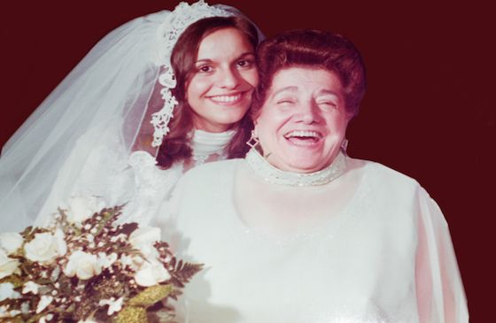 Carol Ann Sullivan on her wedding day with her mom.