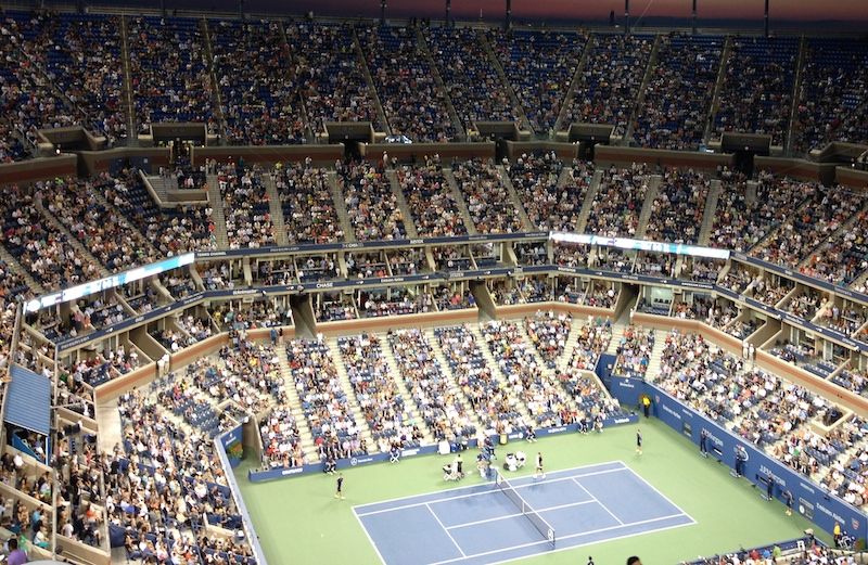 A view of the court from Row V at the U.S. Open.