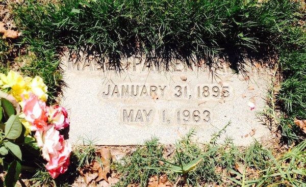 Rick Hamlin's grandmother's head stone