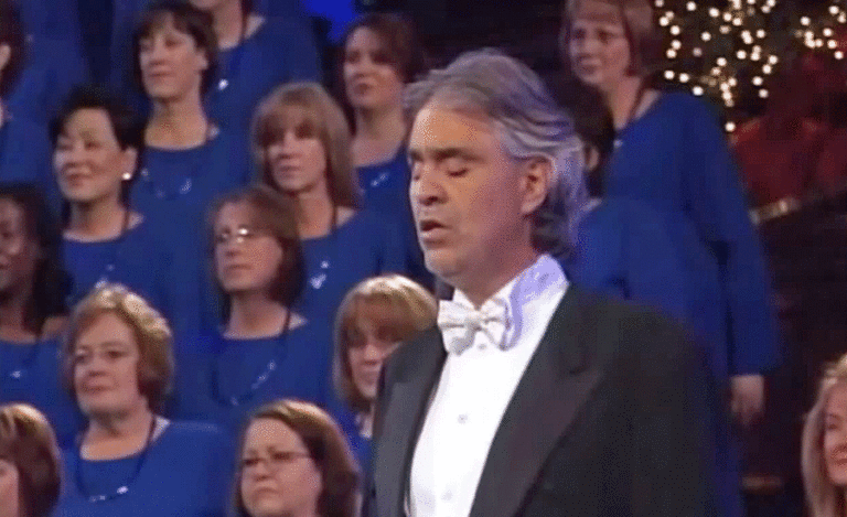 Andrea Bocelli sings with the Mormon Tabernacle Choir