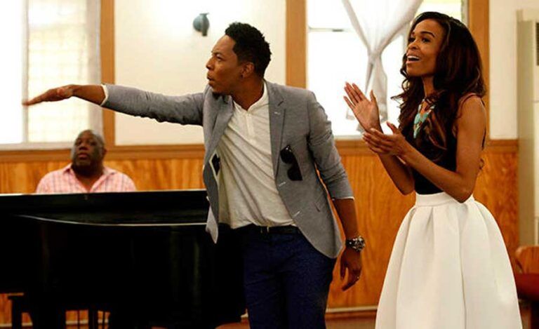 Deitrick Haddon and Michelle Williams on an episode of their show Fix My Choir