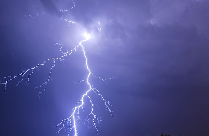 Photo of stormy night by Sytilin for Thinkstock