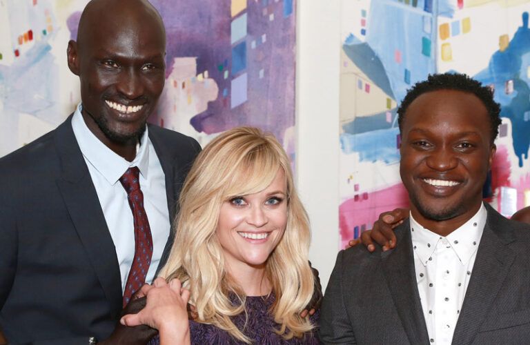 Ger Dunay, Reese Witherspoon and Arnold Oceng, stars of The Good Lie