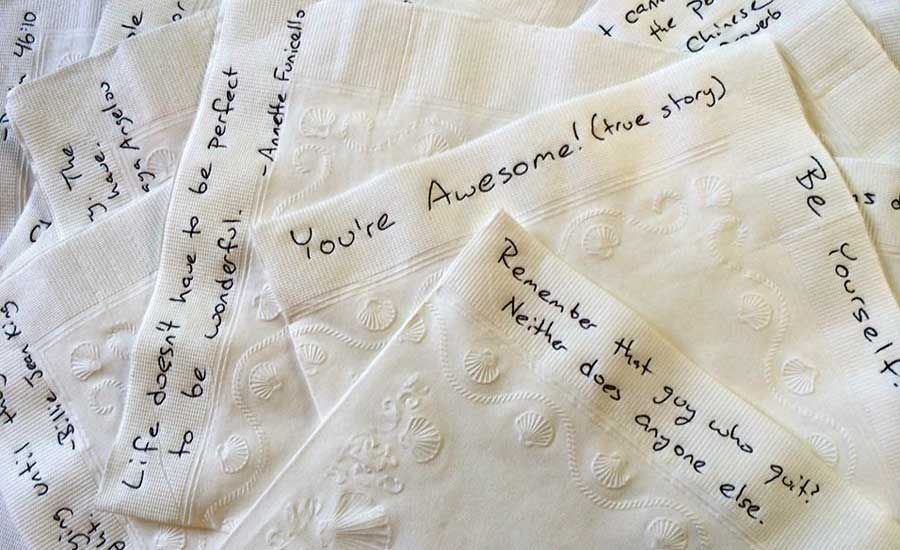 Garth Callaghan's napkin notes