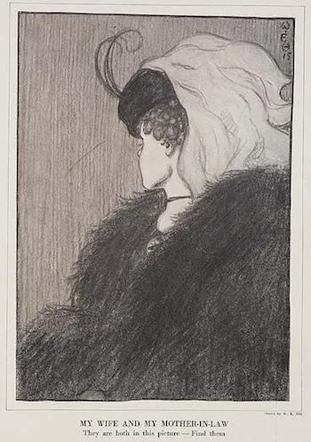 Drawing by W.E. Hill-My Wife and My Mother-in-Law-Library of Congress