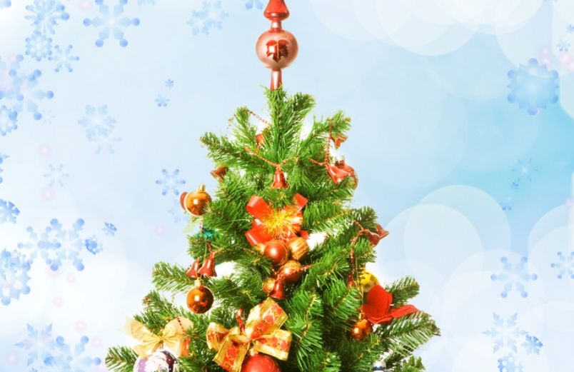 an artificial Christmas tree