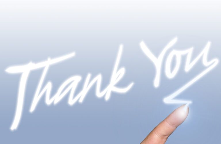 "Thank you" image from freeimages.com