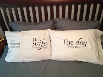 Peggy's pillow cases tell the story.