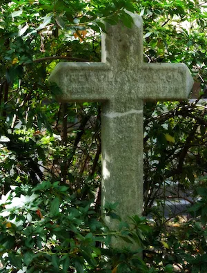 Photo of a stone cross by Edie Melson.