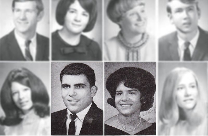 Yearbook photos of Irma and Ernie