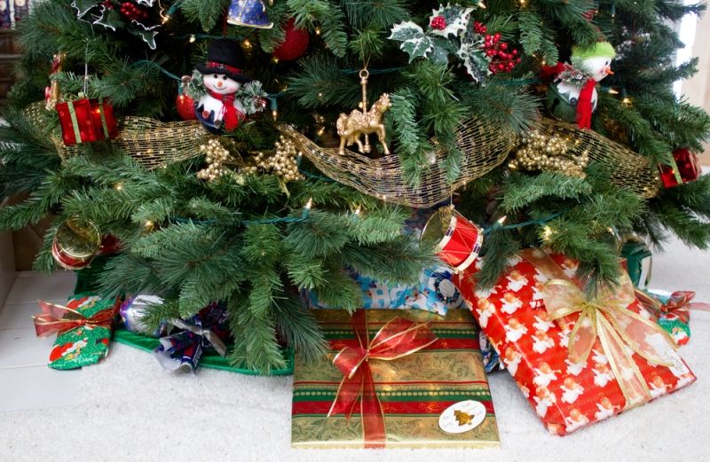 gifts under the Christmas tree