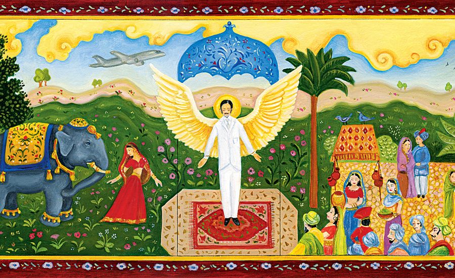 An artist's rendering of a Hindi angel