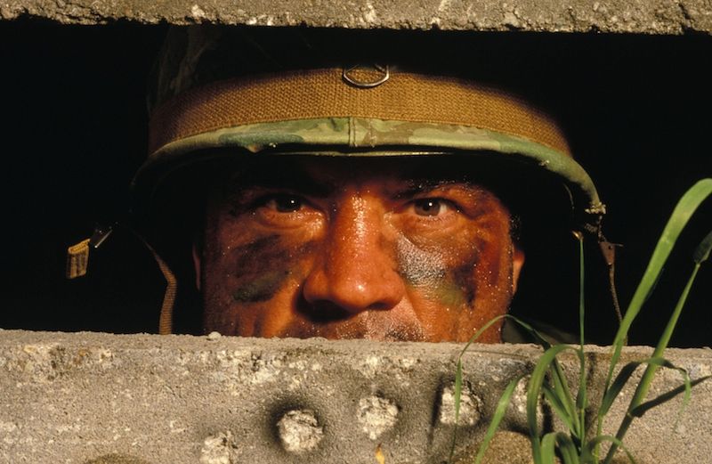 Soldier in a bunker. Photo Ingram Publishing, Thinkstock.