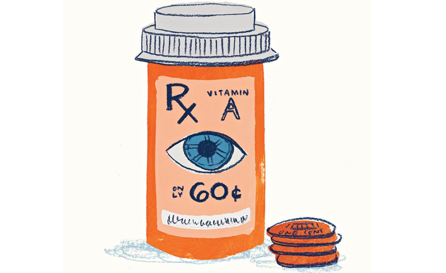 An artist's rendering of a pill bottle used to collect spare change