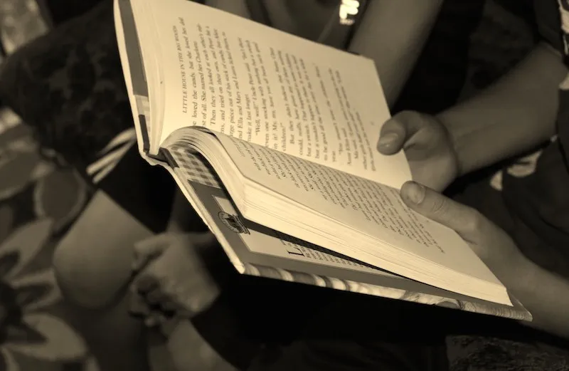 Brothers reading. Photo by Shawnelle Eliasen.