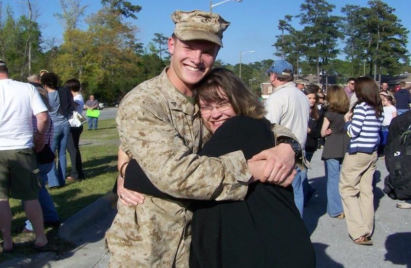 Support Military Families, Edie Melson and Son