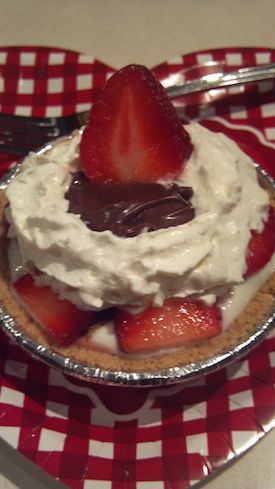 Michelle's Nutella and strawberry pie.