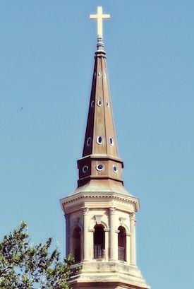 Church steeple. Photo by Edie Melson.