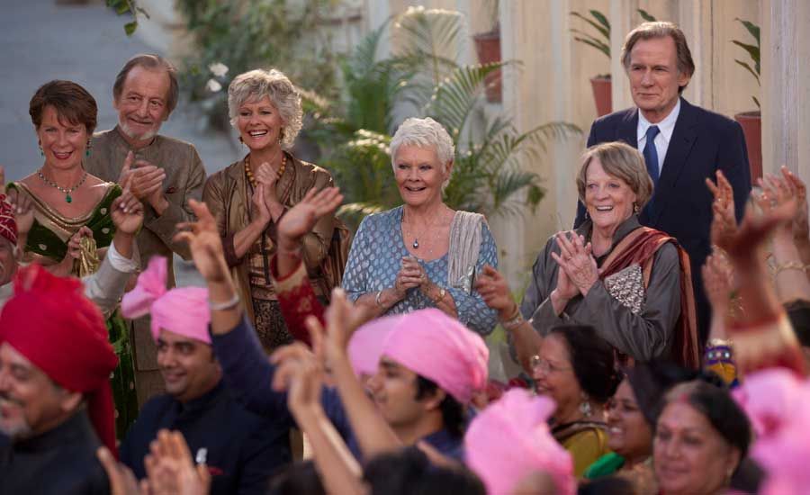 Maggie Smith, Judi Dench, Bill Nighy in The Second Best Exotic Marigold Hotel