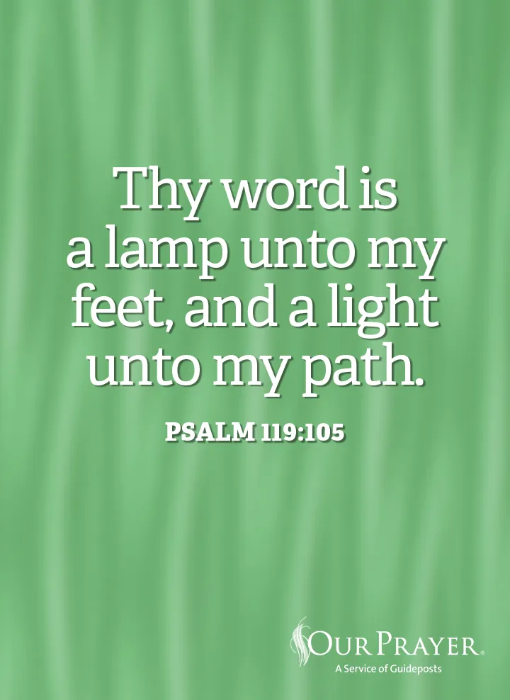 Thy word is a lamp unto my feet, and a light unto my path. Psalm 119:105