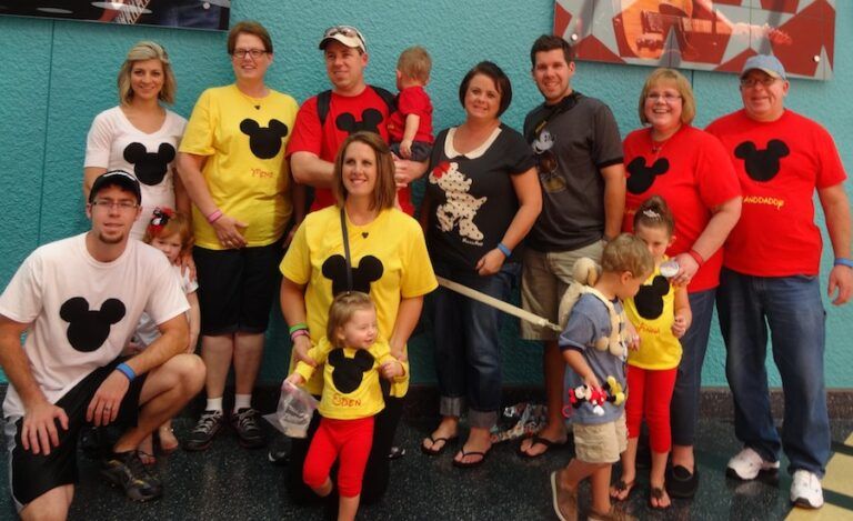 Michelle Cox (second from right) with her family at Disney World.
