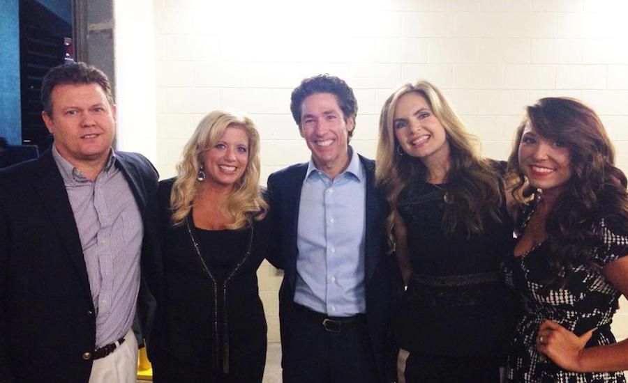 Michelle with Joel and Victoria Osteen.