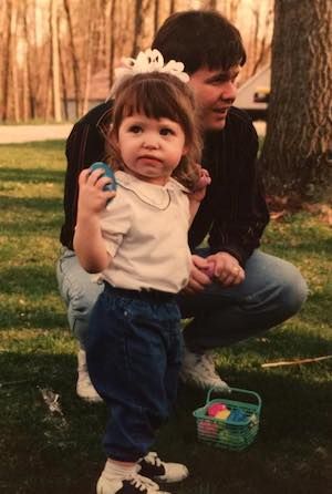 A Medlock family Easter egg hunt many years ago.