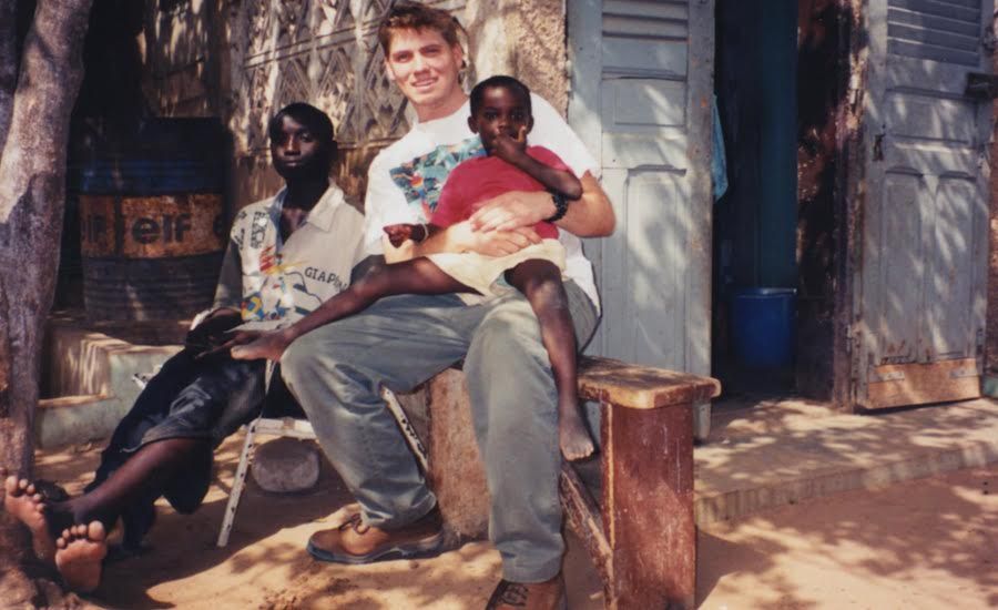 Jesse Thyne as a Peace Corps Volunteer in Guinea, West Africa, 1998. Photo courtesy Patrick Thyne.