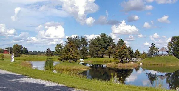 A lake at The Abbey of the Genesee.