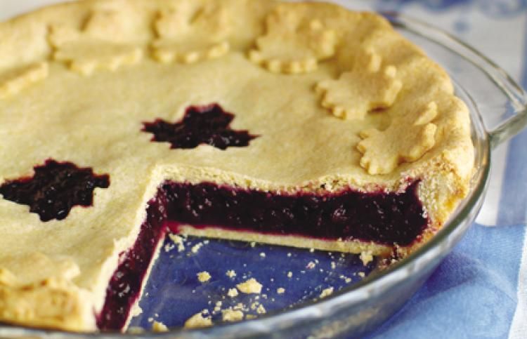 Guideposts: Wild Blueberry–Maple Pie with a Cornmeal Crust