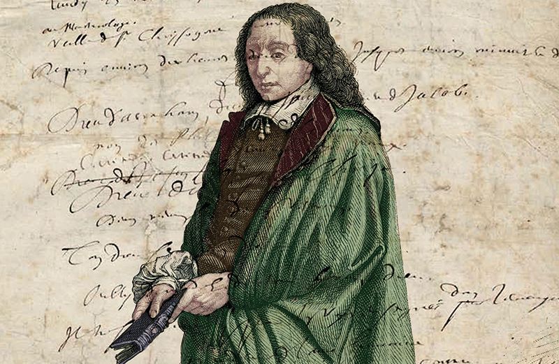 An artist's rendering of the 17th-century mathematician and man of faith, Pascal