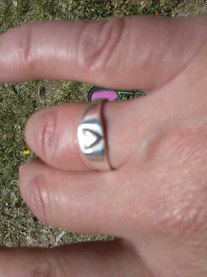 Patti Grzanka's sobriety ring.