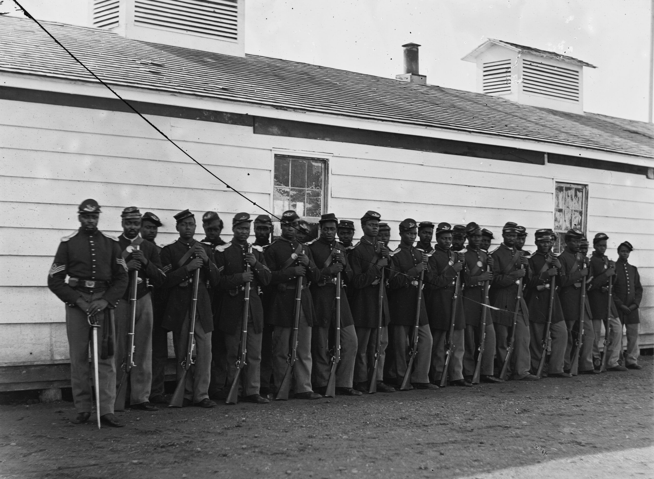 A group of freed slaves and U.S. Colored Troops celebrated Memorial Day in South Carolina