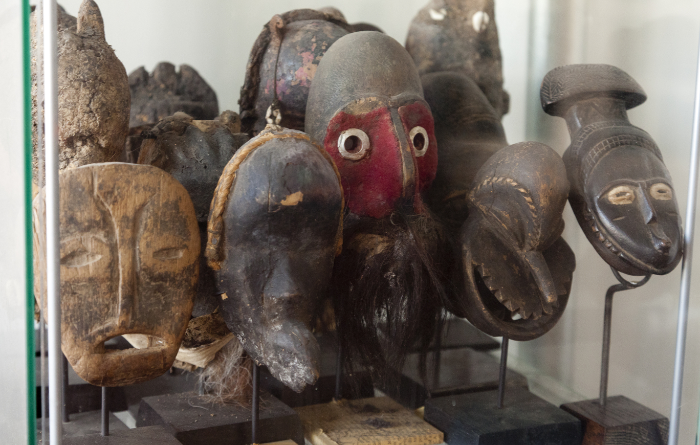 Simmons also has treasured African masks in his art collection.