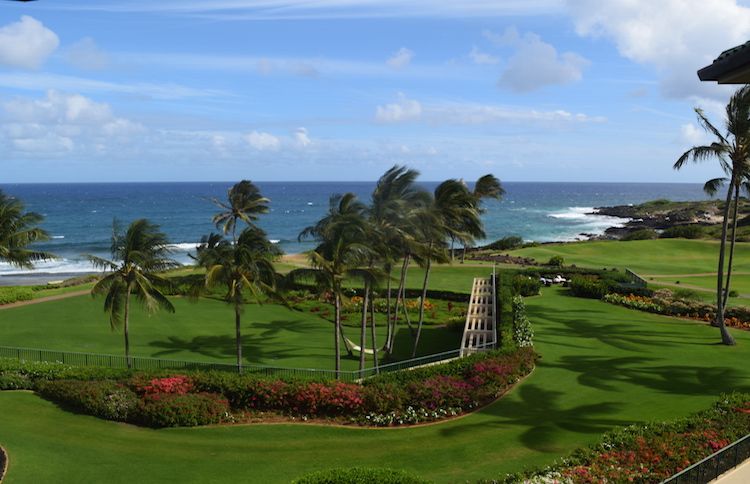 View from a room at the Grand Hyatt Kauai Resort and Spa