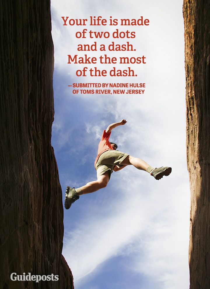 Motivational quote Life Death Dates Dash