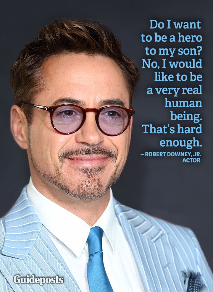 Family Quote Robert Downey Jr. hero human