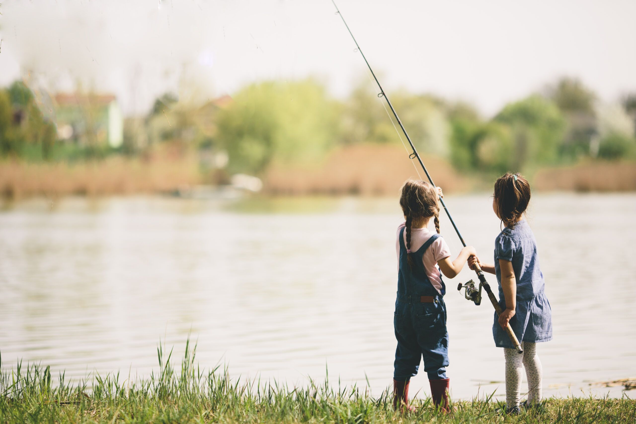 Little girls fishing