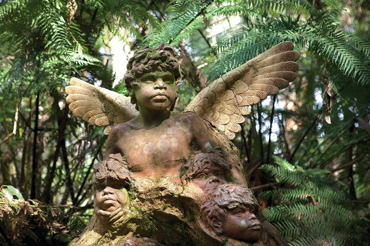 Angel in Australia. Sculpture by William Ricketts, William Ricketts Sanctuary, Mount Dandenong, Australia