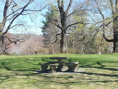 A stone table at The Hill Farm