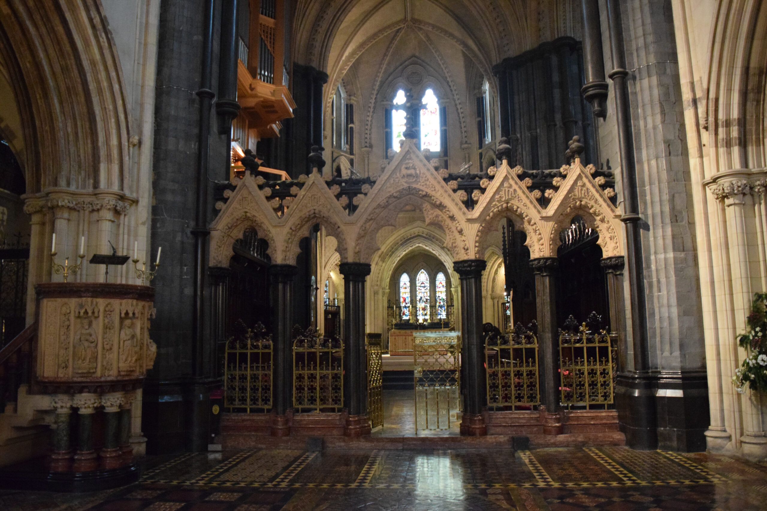 Inside Christ's Cathedral in Dublin, Ireland