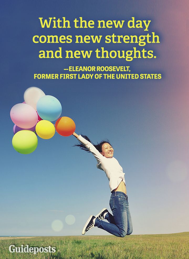 Positive Quote Eleanor Roosevelt new day strength thoughts