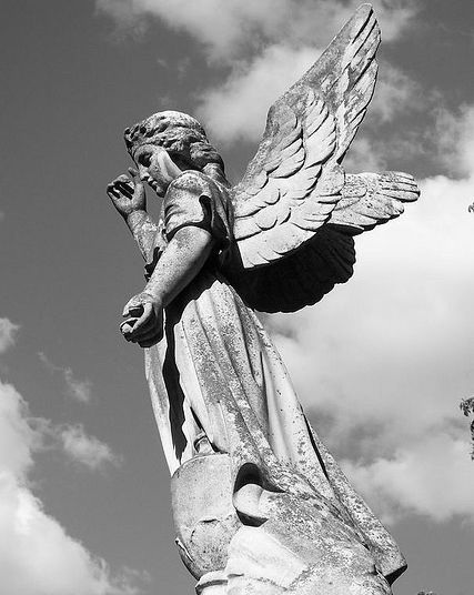 Angels like this one watched as intense fighting took place near Warsaw's Evangelical Cemetery of the Augsburg Confession during World War II.