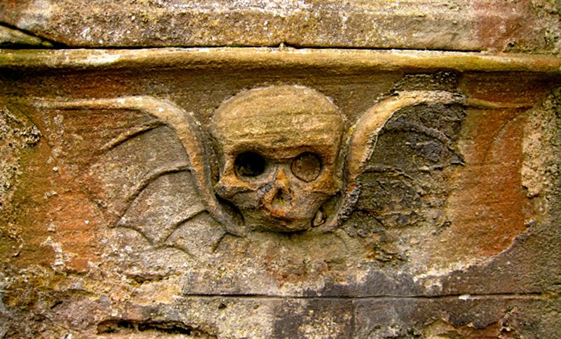 Winged skulls from the 17th century encouraged Puritan mourners to  ask themselves whether they were ready to enter heaven.